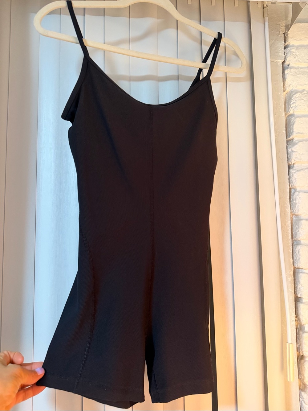 Lululemon Black One Piece Yoga Romper Unitard Shorts
